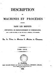 Description Des Machines Et Procedes