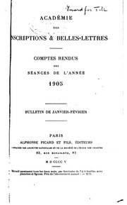 Comptes rendus des séances - Académie des inscriptions & belles-lettres