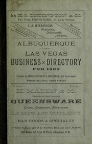 Albuquerque Business Directory For 1883