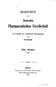 Berichte Der Deutschen Pharmaceutischen Gesellschaft
