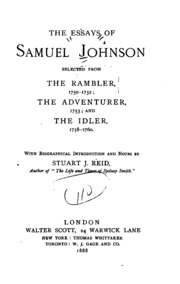 The Essays Of Samuel Johnson