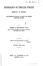 Anthology Of English Poetry;