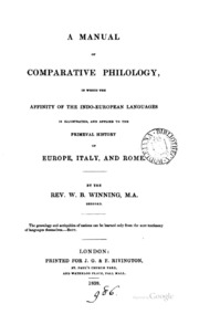 A Manual Of Comparative Philology