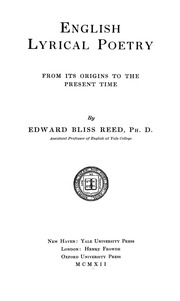 English Lyrical Poetry From Its Origins To The Present Time