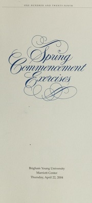 Commencement Exercise Programs, 2004-