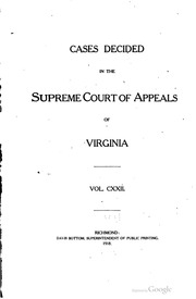 Cases Decided In The Supreme Court Of Appeals Of Virginia