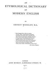 An Etymological Dictionary Of Modern English