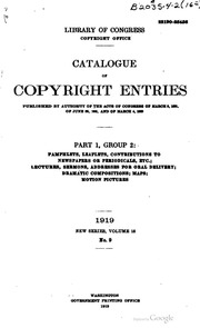 Catalog Of Copyright Entries. Part 1, Group 1: Books
