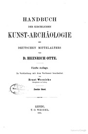 Handbuch der kirchlichen Kunst-archäologie des deutschen Mittelalters