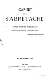 Carnet de la Sabre-tache; revue militaire rétrospective