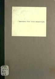 Anecdota From Irish Manuscripts