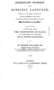 An Elementary Grammar Of The Sanscrit Language