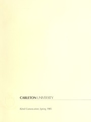 82nd Convocation, Spring 1985