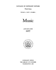 Catalog Of Copyright Entries Series 3 Vol.11 Part 5 No.1 (jan.-june. 1957)