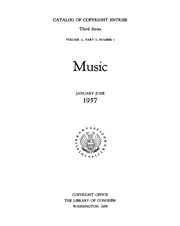 Catalog Of Copyright Entries Series 3 Vol.11 Part 5 No.1 (jan.-june. 1957)