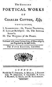 The Genuine Works Of Charles Cotton