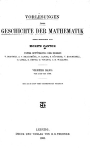 Vorlesungen über geschichte der mathematik