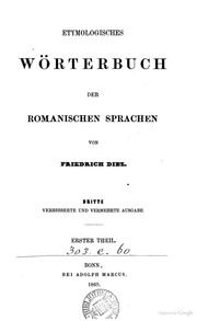 Etymologisches Wörterbuch der romanischen Sprachen