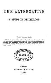 البديل: دراسة في علم النفس [بقلم ER Clay].