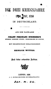 Die Drei Kriegsjahre 1756, 1757, 1758 In Deutschland