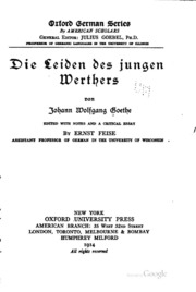Die Leiden Des Jungen Werthers