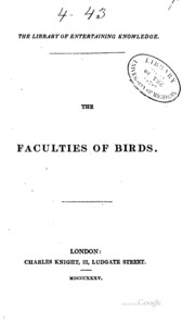 The Faculties Of Birds