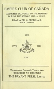 Cradle Lands Of Canadian Indians : An Address Before The Empire Club Of Canada, Toronto, Oct. 26, 1916