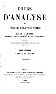 Cours d'analyse de l'École polytechnique