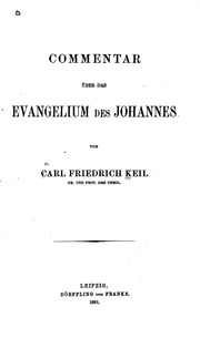 Commentar über das Evangelium des Johannes