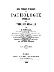 Cours théorique et clinique de pathologie interne et de thérapie médicale