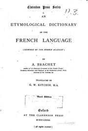 An Etymological Dictionary Of The French Language