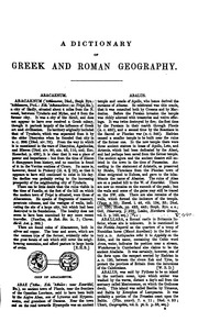 Dictionary Of Greek And Roman Geography