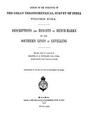 Account Of The Operations Of The Great Trigonometrical Survey Of India Xixa