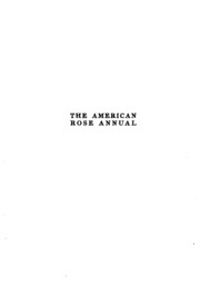 The American Rose Annual