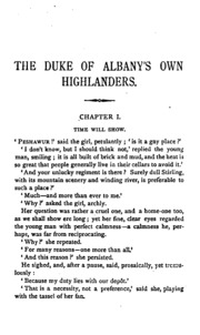 The Duke Of Albany's Own Highlanders, A Novel