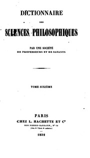 Dictionnaire Des Sciences Philosophiques