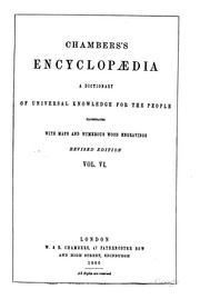 Chambers's encyclopædia : a dictionary of universal knowledge for the people : illustrated with maps and numerous wood engravings
