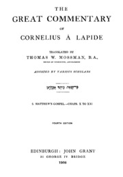 The great commentary of Cornelius à Lapide