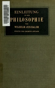 Einleitung in die Philosophie