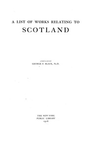 A List Of Works Relating To Scotland