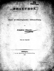 Phaethon : Eine archäologische Abhandlung