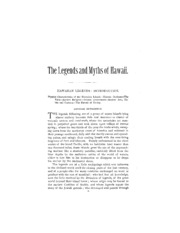 Legends And Myths Of Hawaii