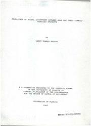 Comparison Of Social Adjustment Between Home And Traditionally Schooled Students