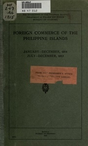 التجارة الخارجية لجزر الفلبين ، من يناير إلى ديسمبر 1914 ، من يوليو إلى ديسمبر 1913