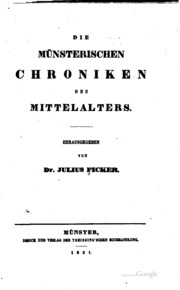 Die münsterischen chroniken des mittelalters