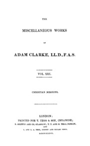 The Miscellaneous Works Of Adam Clarke