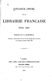 Catalogue annuel de la librairie française