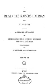 Die Reisen Des Kaisers Hadrian