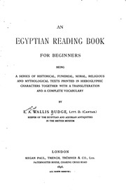 An Egyptian Reading Book For Beginners;