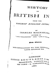 A History Of British India, From The Earliest English Intercourse